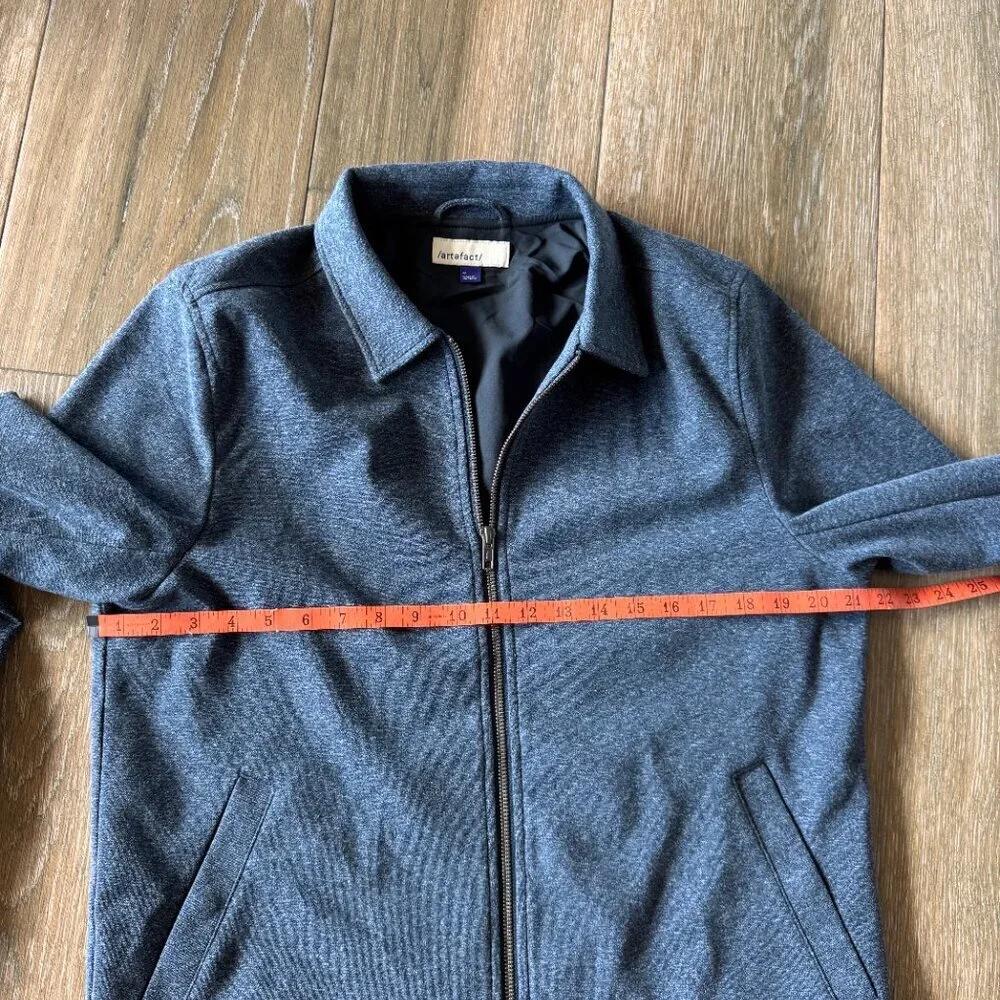 Artefact men's bomber jacket blue tweed lined size medium